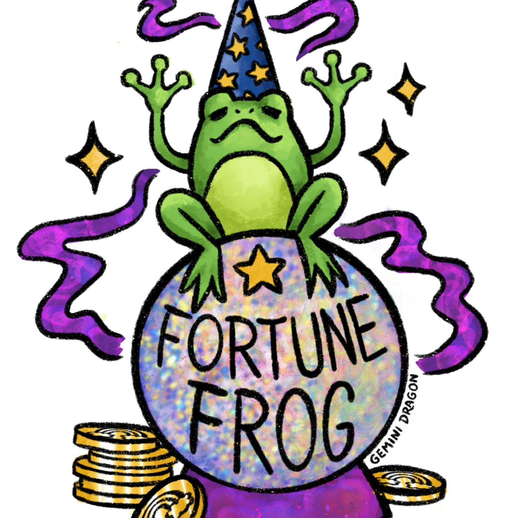 Fortune Frog Sticker