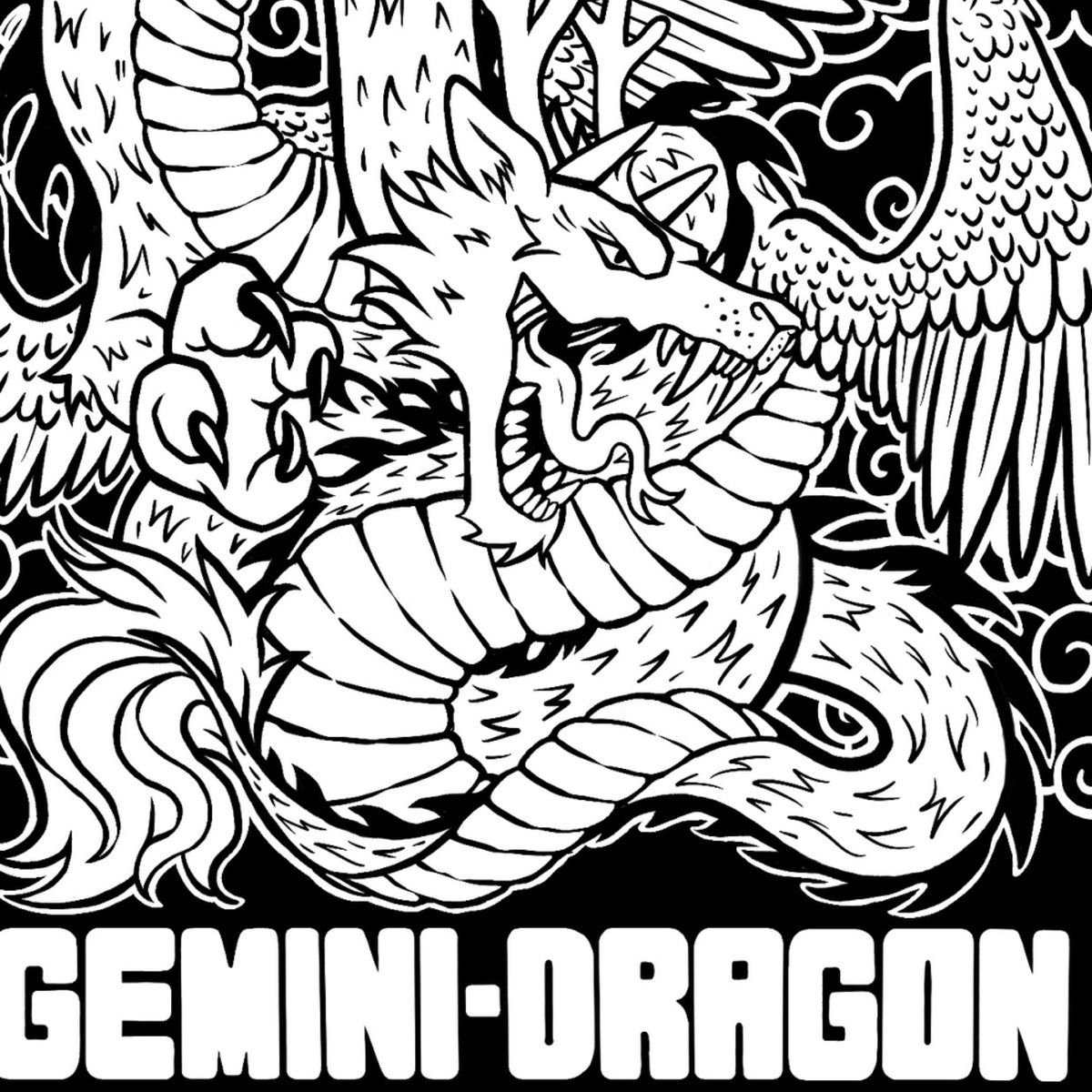 Gemini Dragon Black Tank Top
