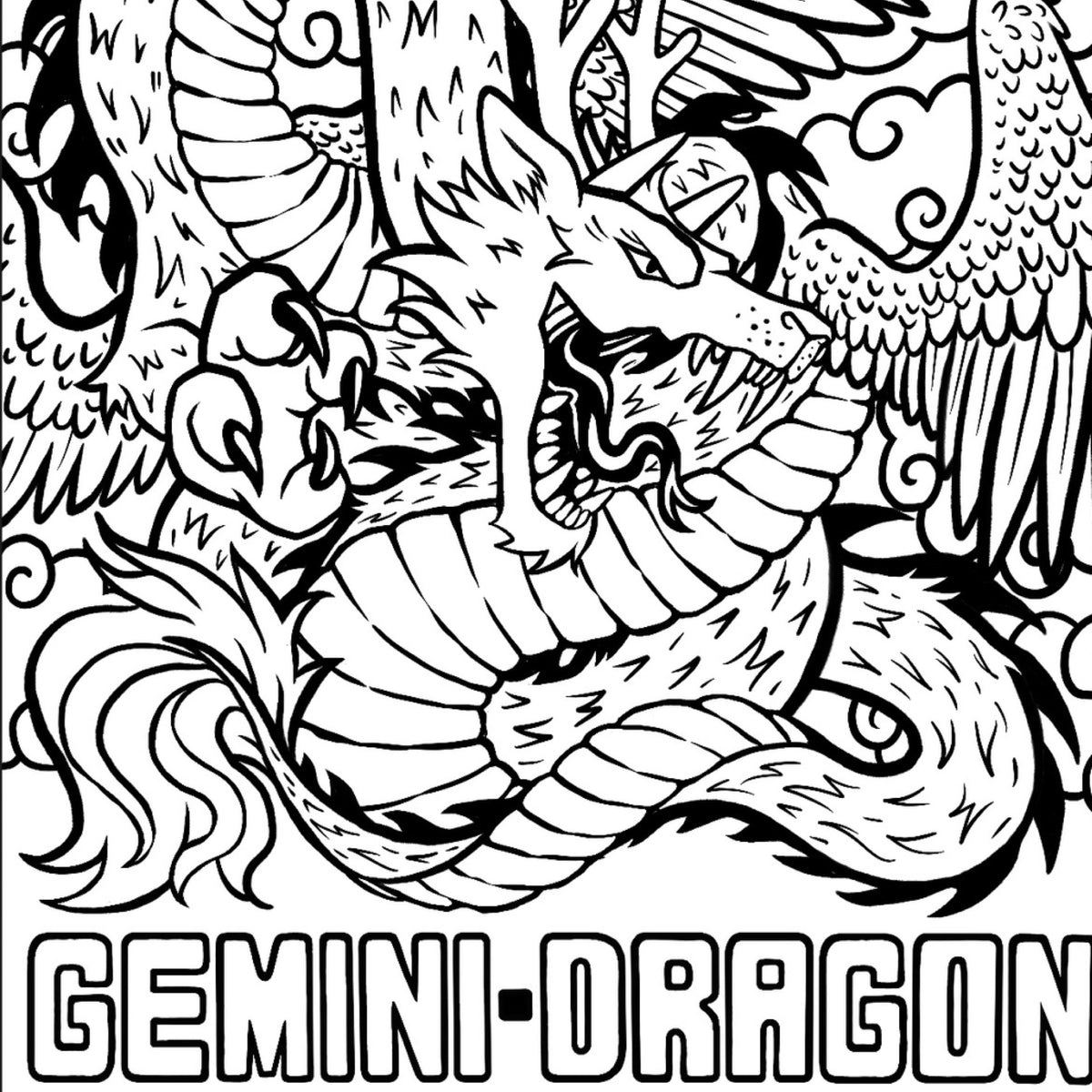 Gemini Dragon White Tank Top