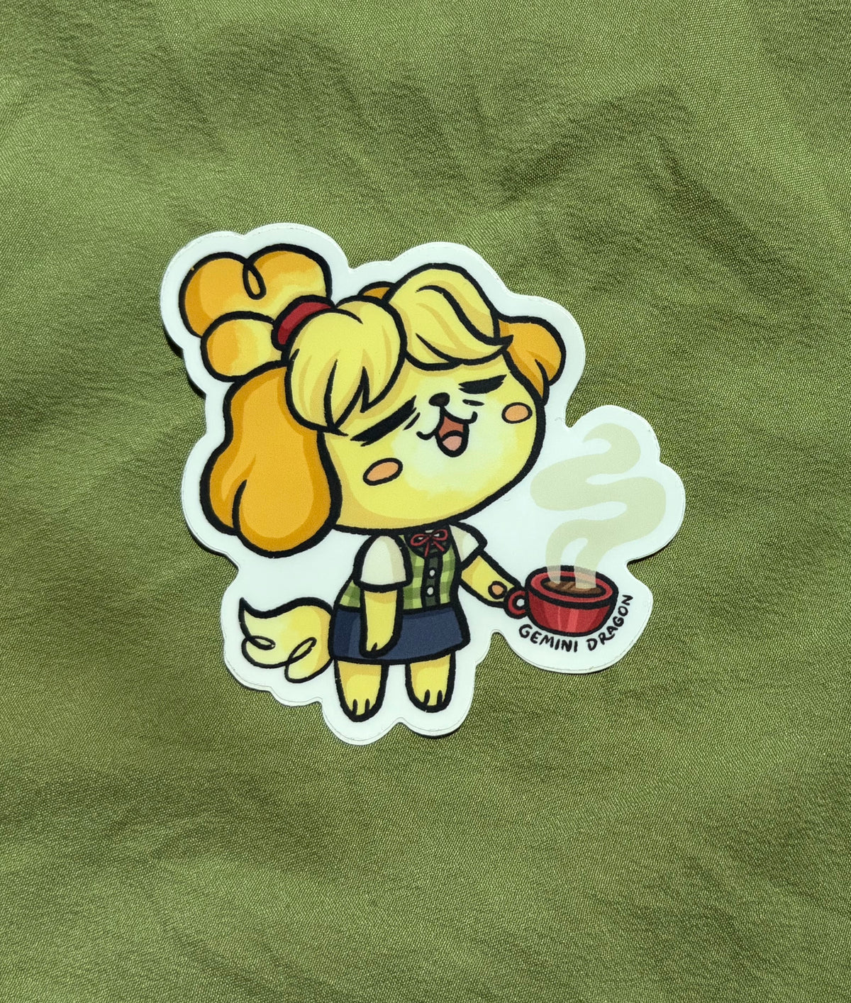 Sleepy Secretary Shih Tzu Sticker