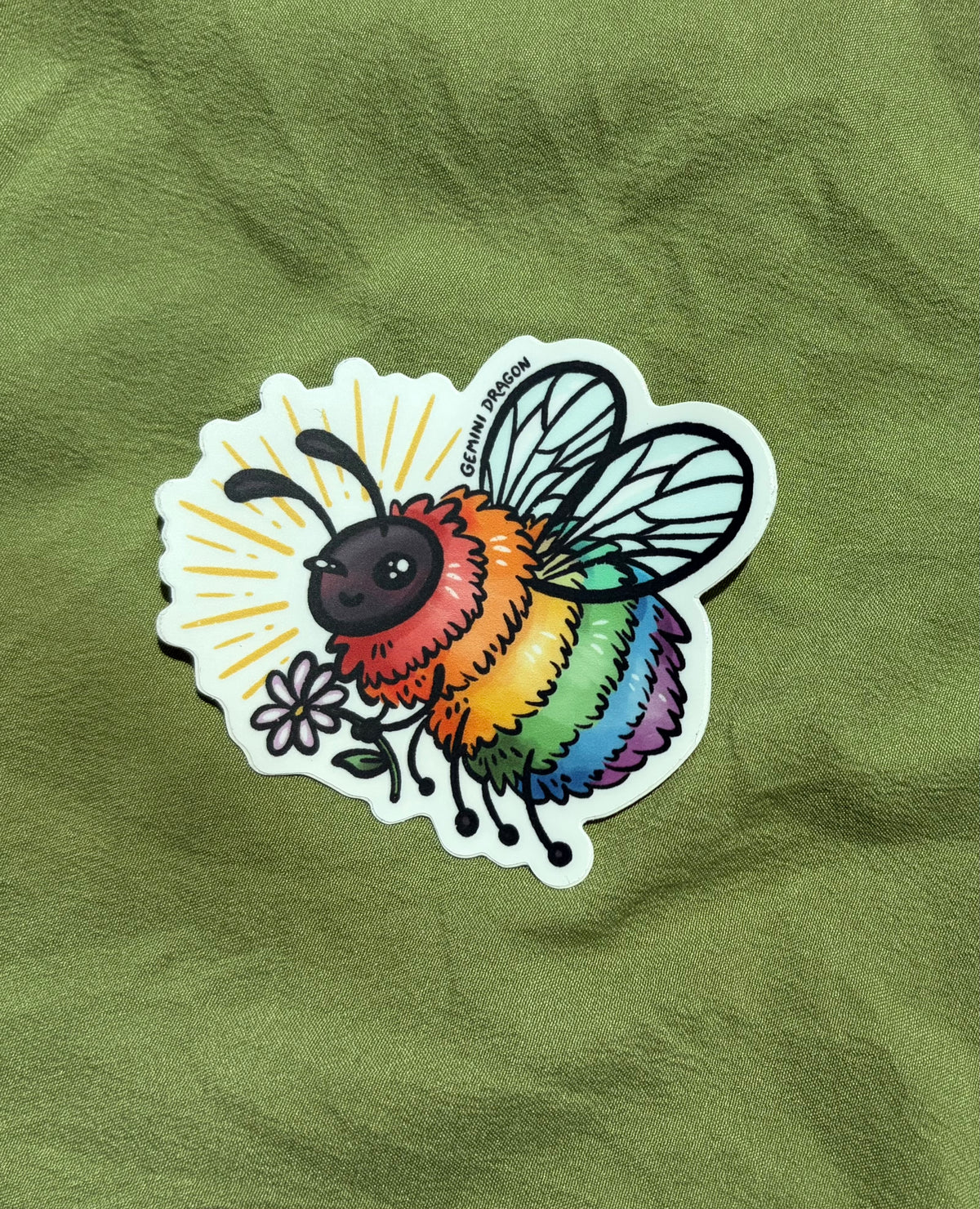 Rainbow Bee Sticker
