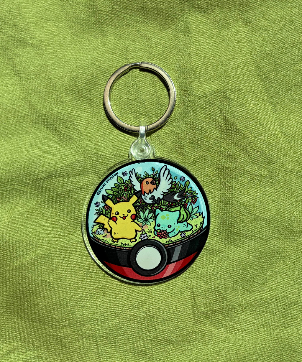 Grass Battle Friends Keychain