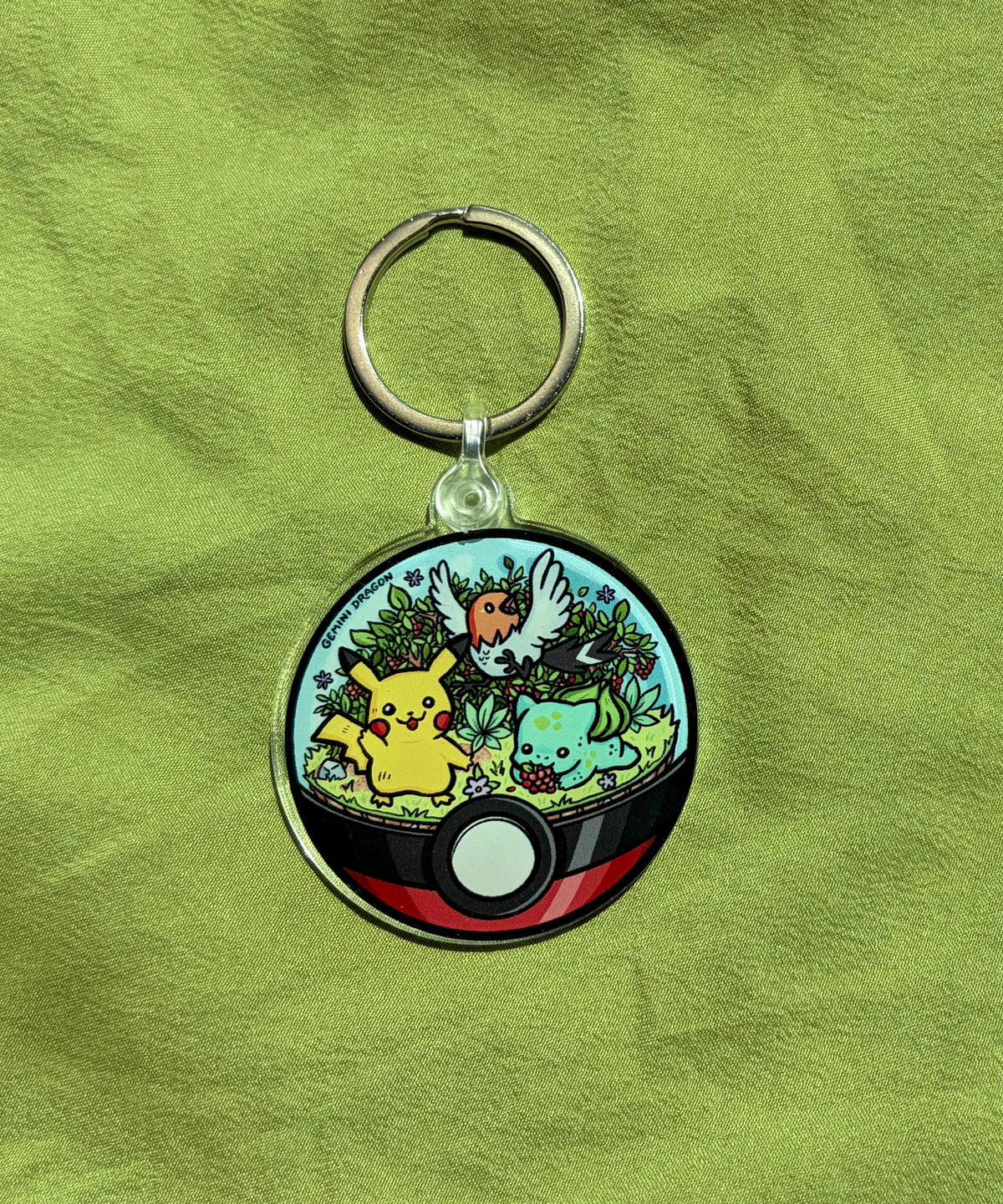 Grass Battle Friends Keychain