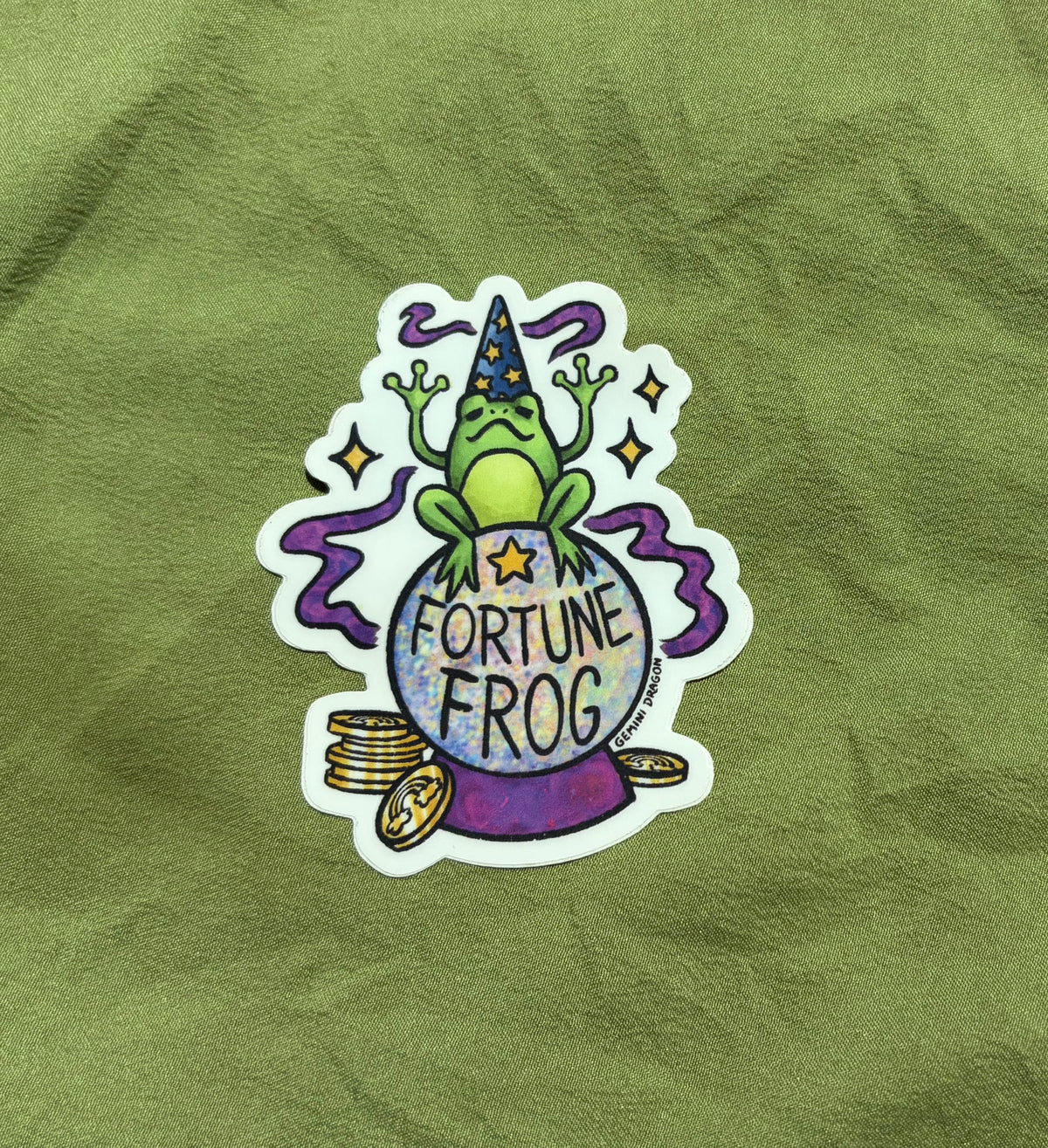 Fortune Frog Sticker