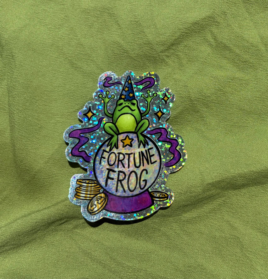 Fortune Frog Sticker