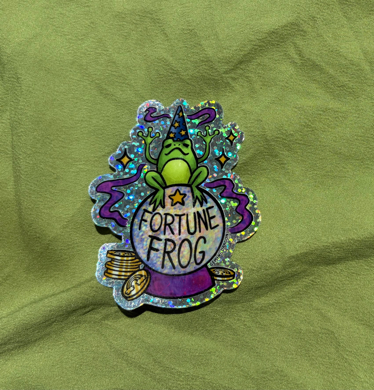 Fortune Frog Sticker