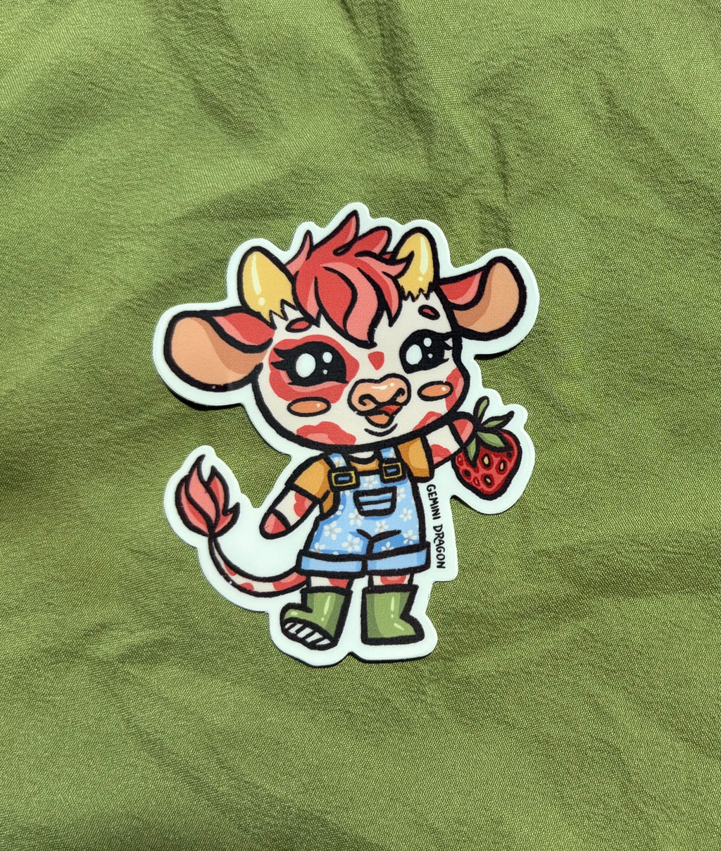 Strawberry Cow Sticker