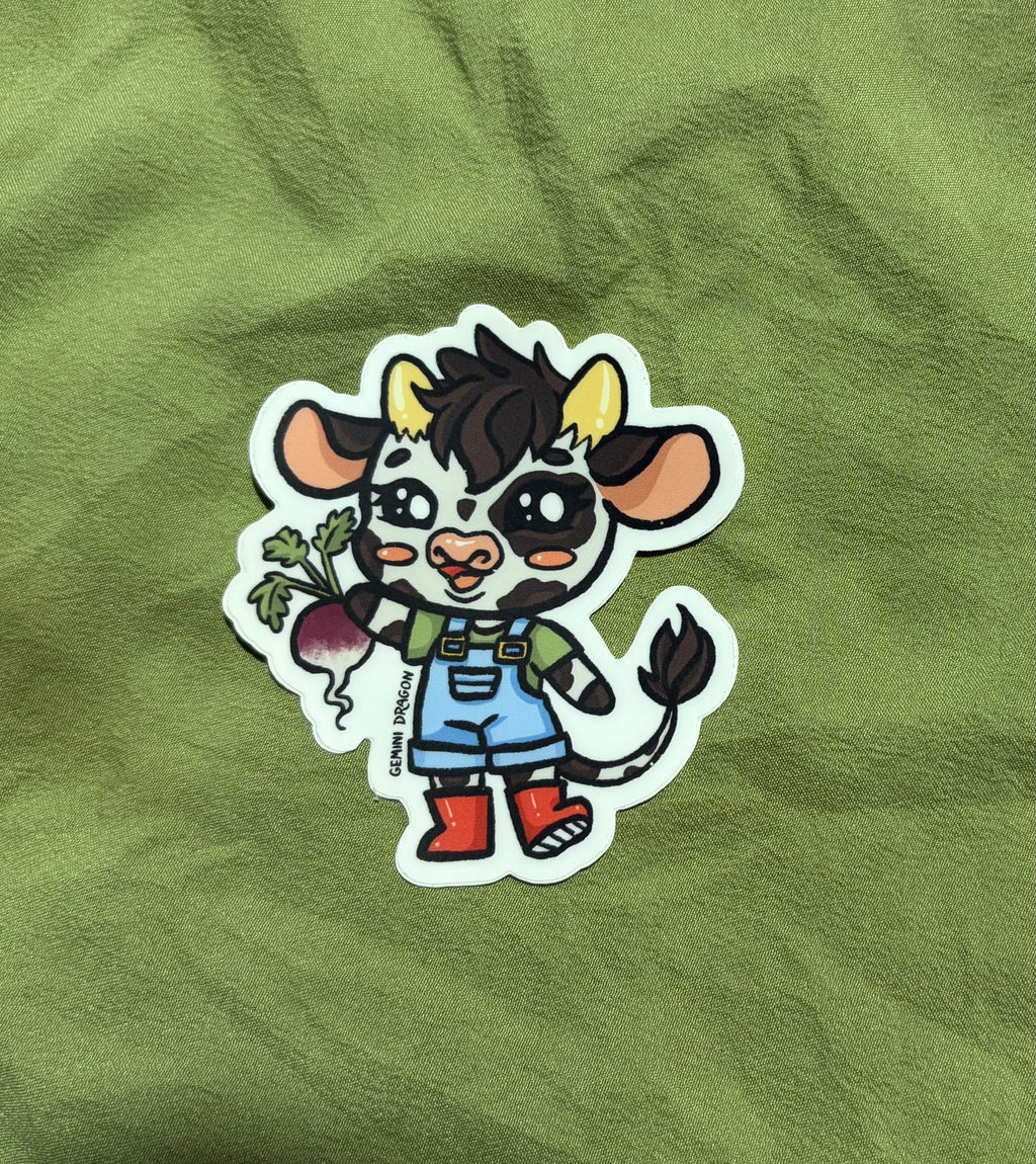 Turnip Cow Sticker