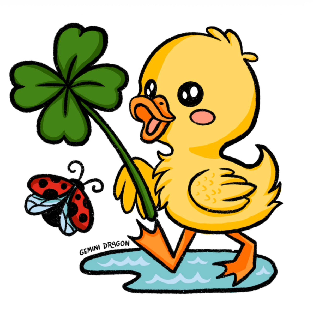 Lucky Duck Sticker