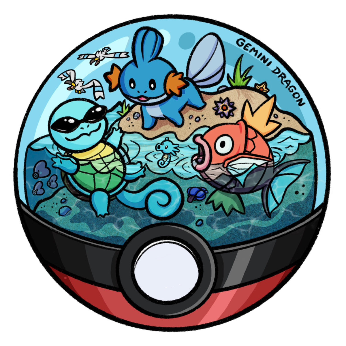 Water Battle Friends Sticker