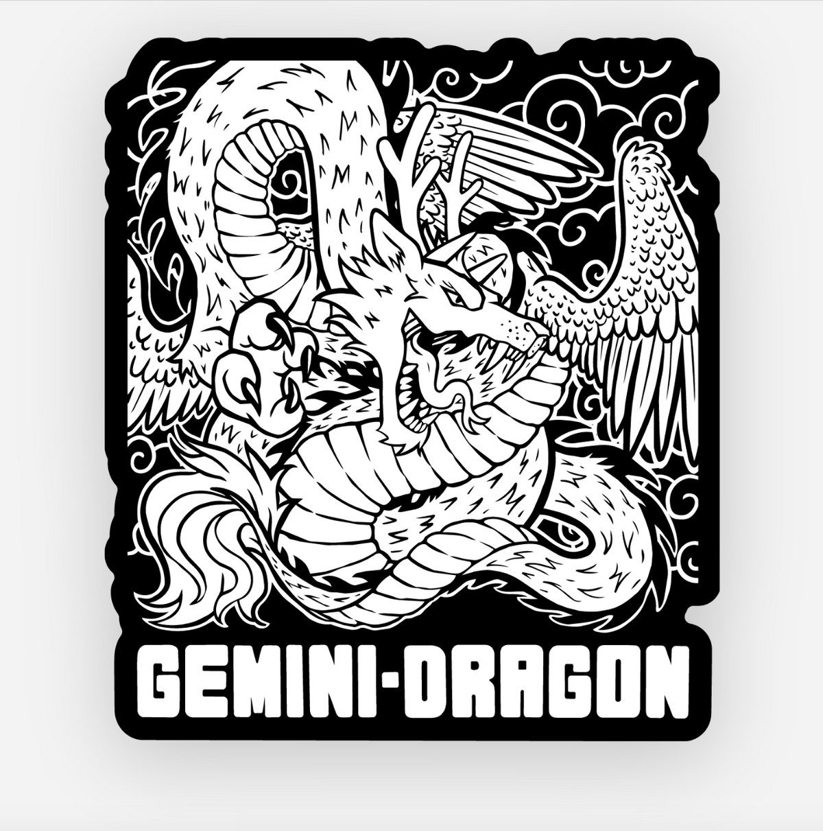 Gemini Dragon Sticker