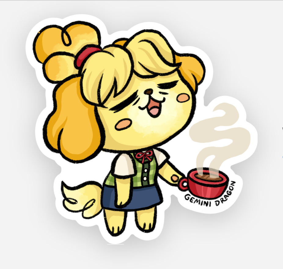 Sleepy Secretary Shih Tzu Sticker